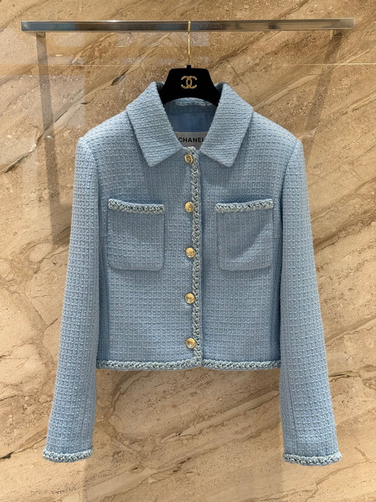 CC 25B Vest Jacket Navy Blue Wool Tweed