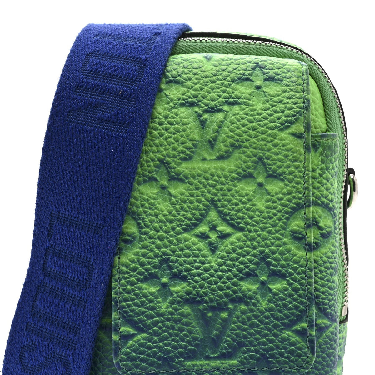 Taurillon Illusion Double Phone Case Bleu Vert