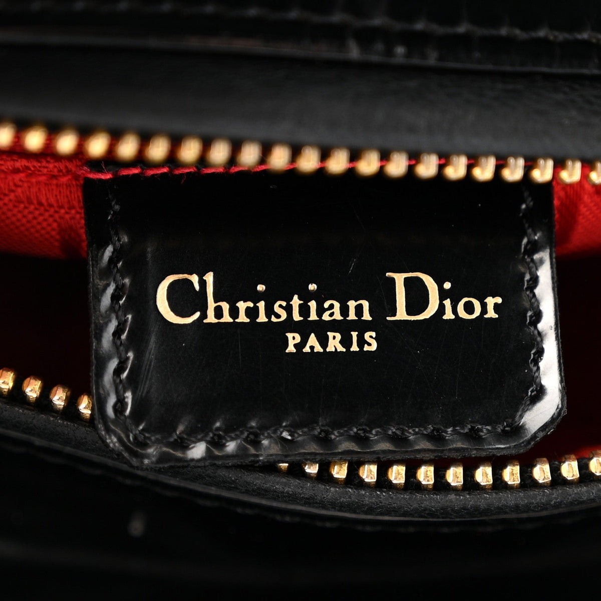 Patent Cannage Medium Lady Dior Black