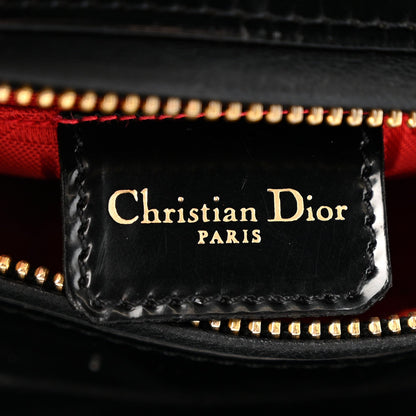 Patent Cannage Medium Lady Dior Black