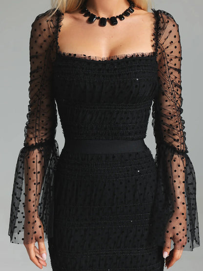 Indira Midi Dress In Black
