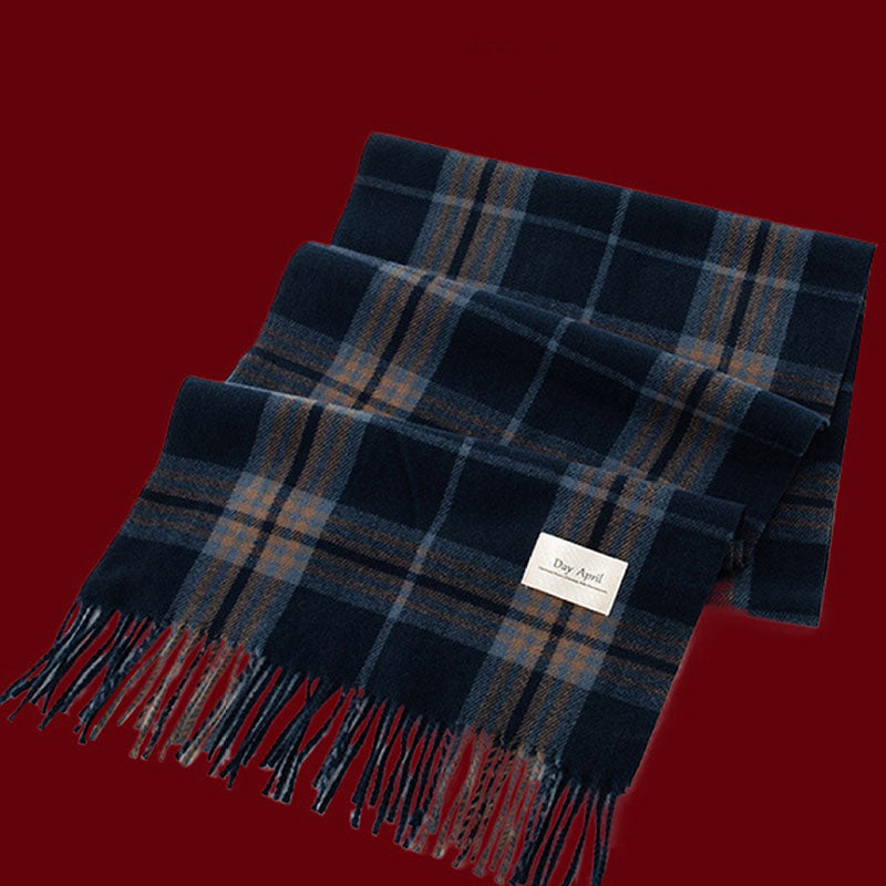 Christamas Theme Plaid Soft Warm Winter Scarf