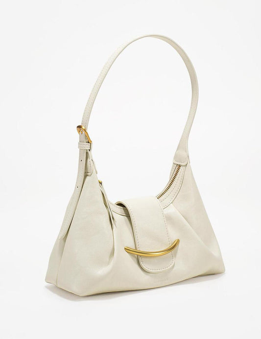 Trendy Crescent Solid Color Tote Shoulder Bag