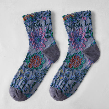 Rufia - 3D Flower Bohemian Women's Socks