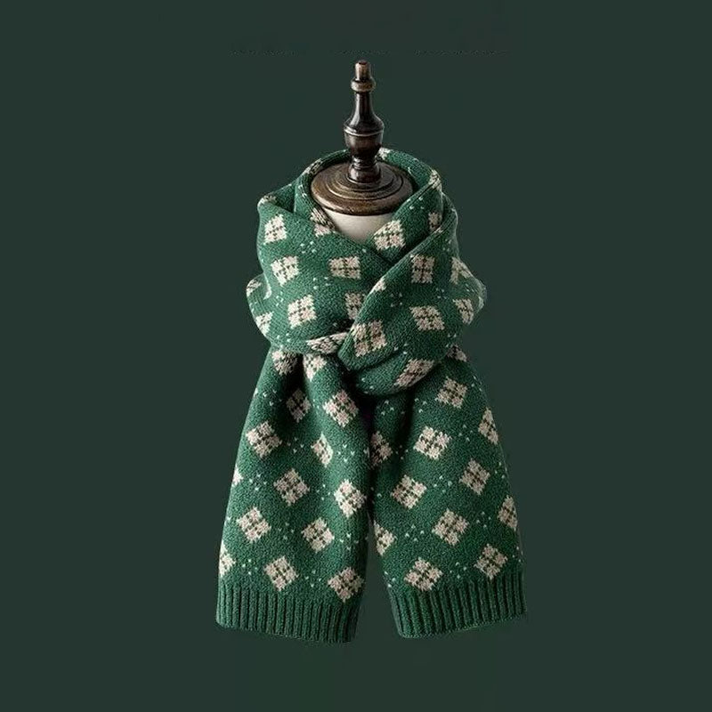 Christmas Reindeer Soft Thick Warm Knit Scarf