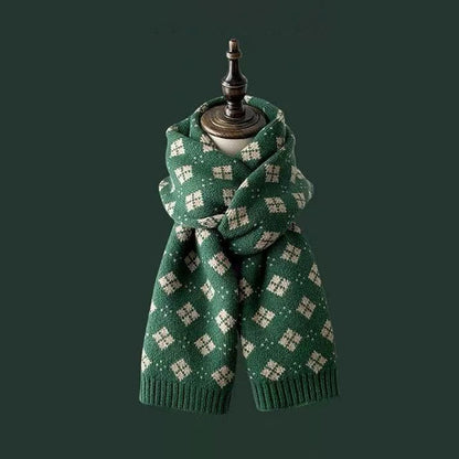 Christmas Reindeer Soft Thick Warm Knit Scarf