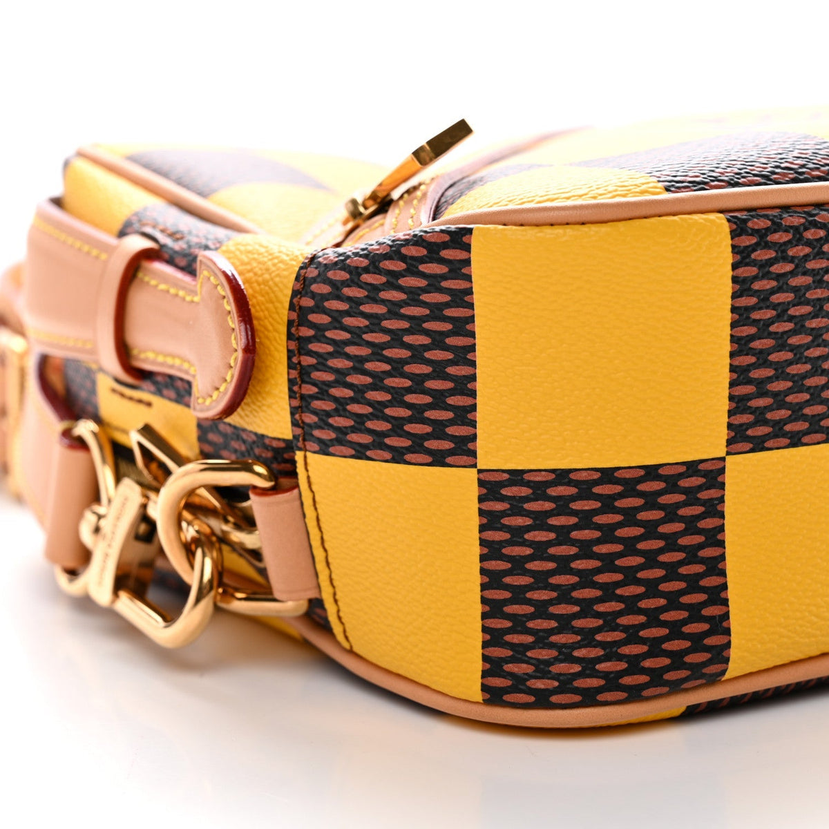 Damier Pop Chess Messenger Jaune Mat