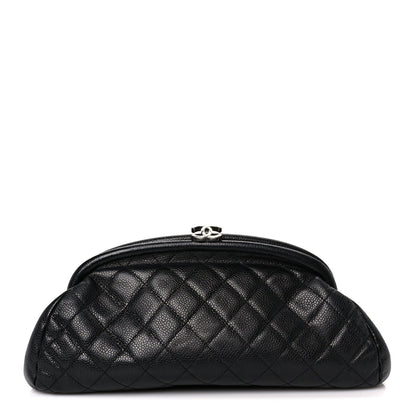 Caviar Quilted Timeless Clutch Black