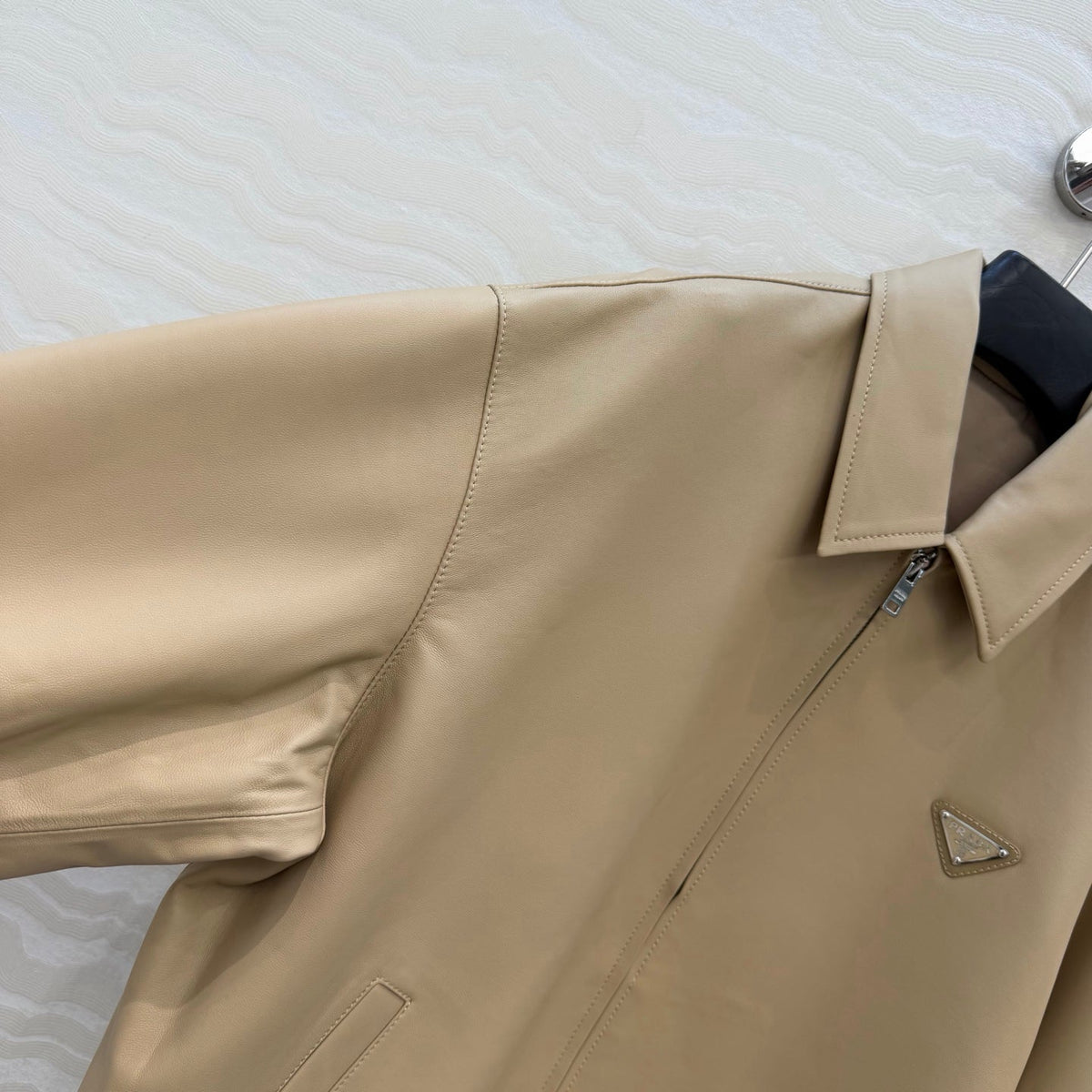 Prada Jacket Brown Leather 341211