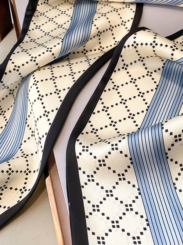 Leisure Fashion Geometry Simple Silk Scarf