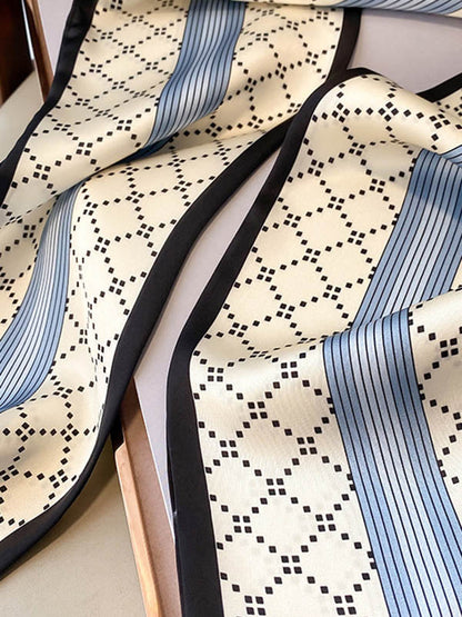 Leisure Fashion Geometry Simple Silk Scarf