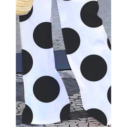 Loose Wide Leg Polka-Dot Casual Pants Bottoms Pants