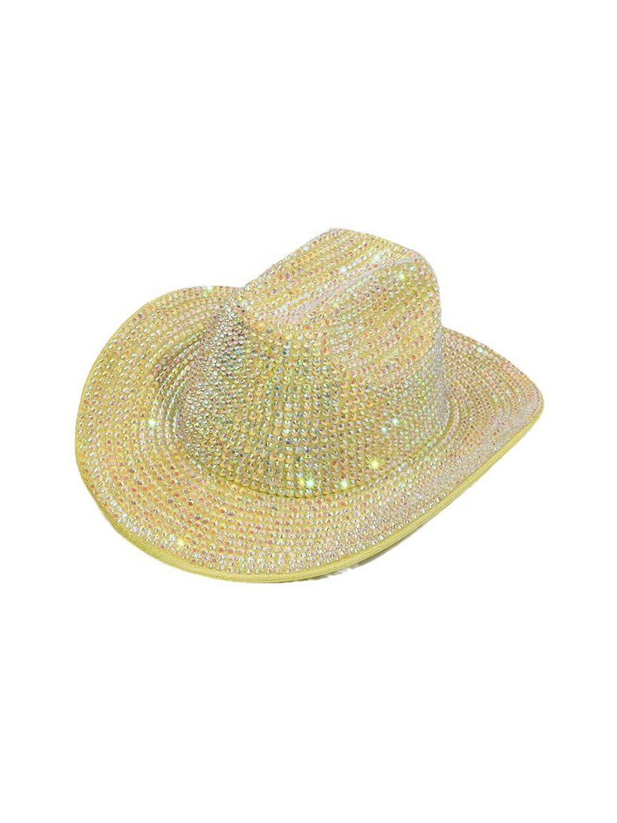 Juliana Sparkling Rhinestone-Trimmed Tapered Jazz Hat