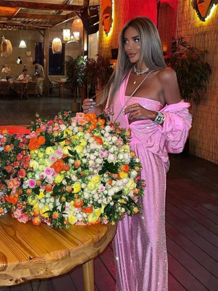 Jessamine Three-piece Suit In Pink