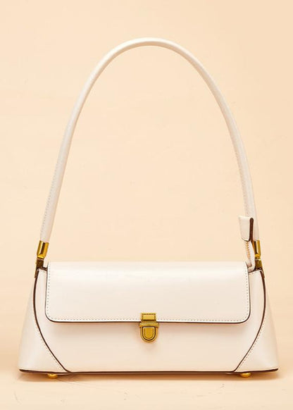 Leather Shoulder Bag Classic Rectangular Design