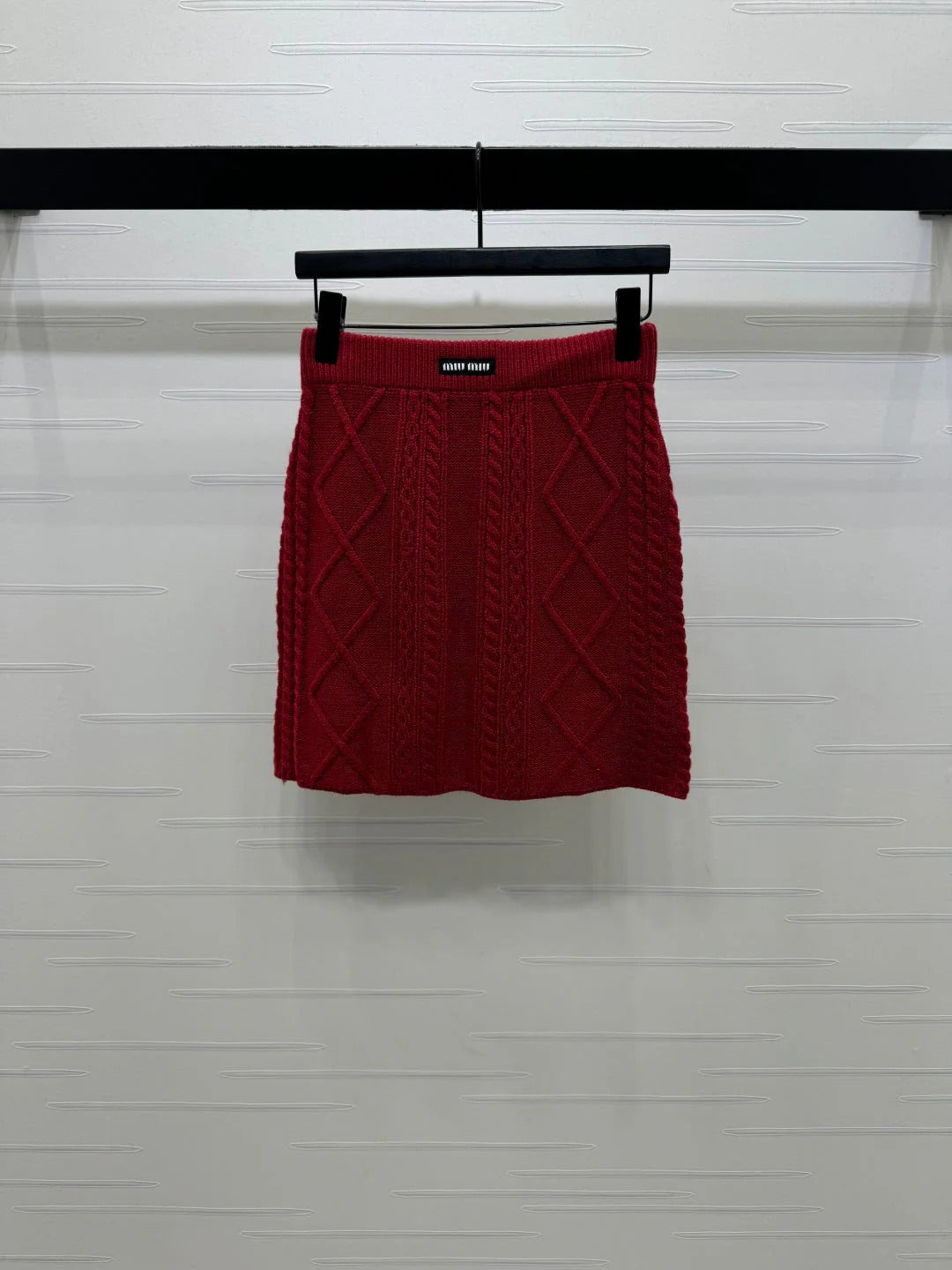MIUMIU KNIT TOP AND SKIRT SET STYLE 752
