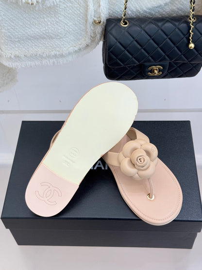 CC 26C Early Spring Camellia Slide Beige Calfskin