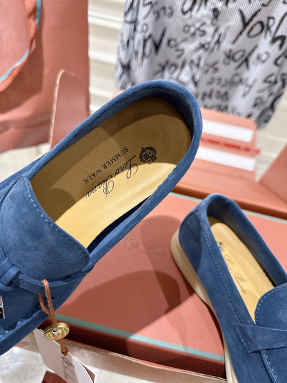 LP Summer Charms Walk Loafers Dark Blue Suede 565861
