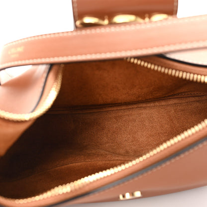 Smooth Calfskin Medium Strap Ava Triomphe Shoulder Bag Tan