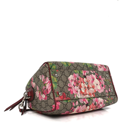GG Supreme Monogram Blooms Small Boston Beige Multicolor Dry Rose