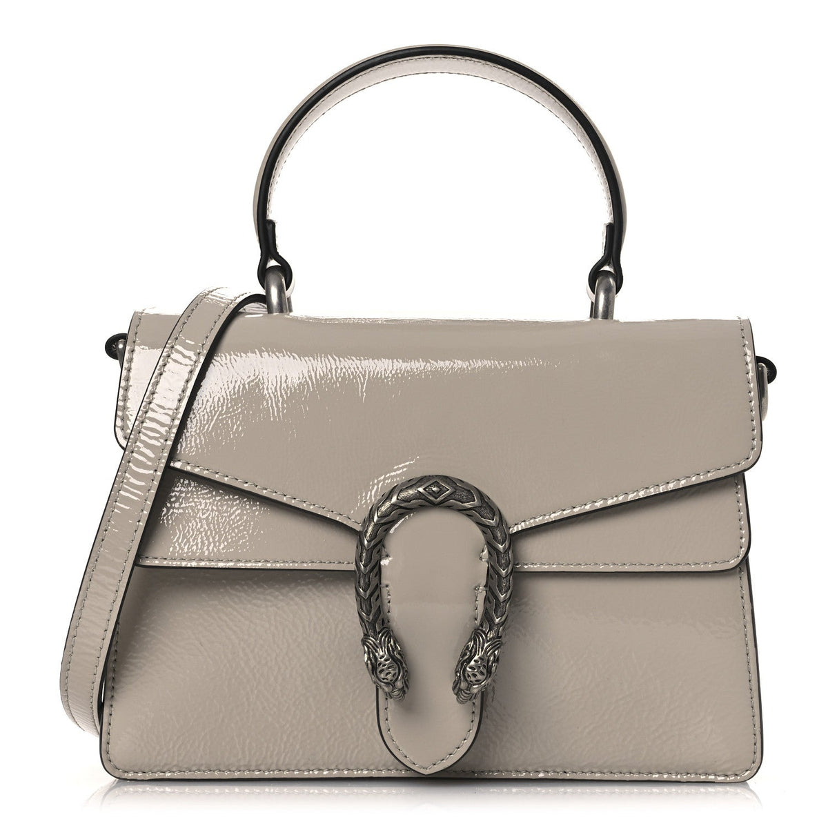 Crinkled Patent Small Dionysus Top Handle Bag Sphinx