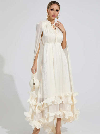 Perla Ruffle Maxi Dress
