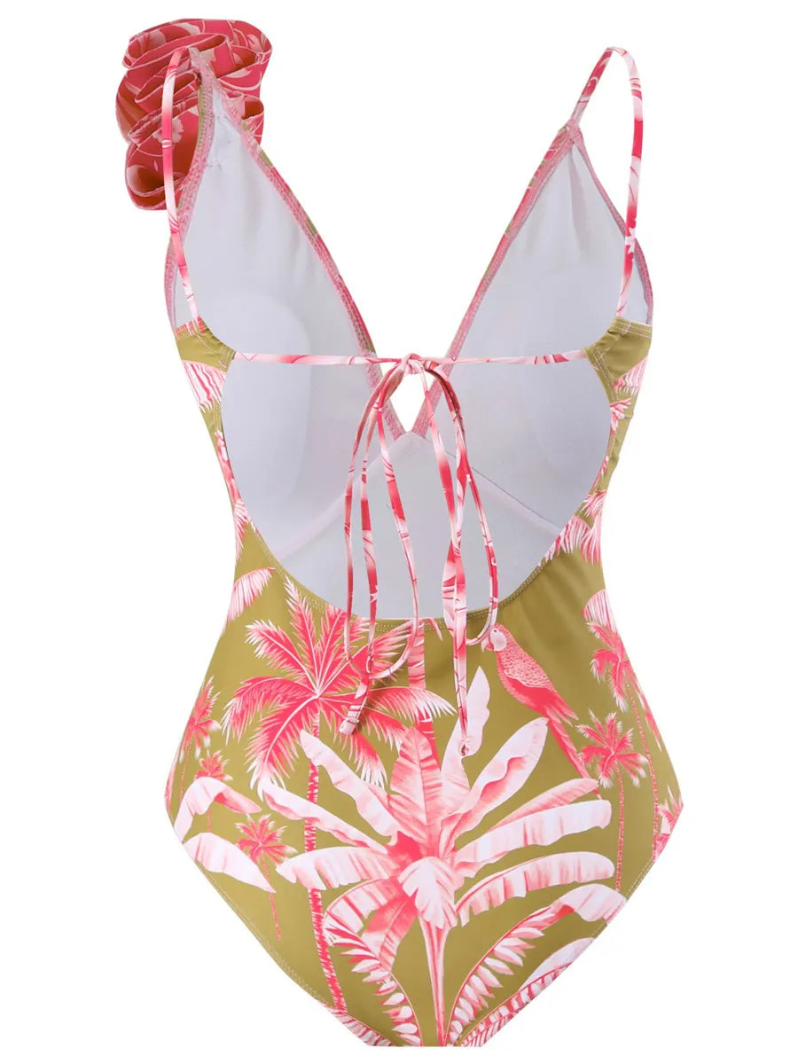 Aurelia Printed Sexy Swimsuit Set