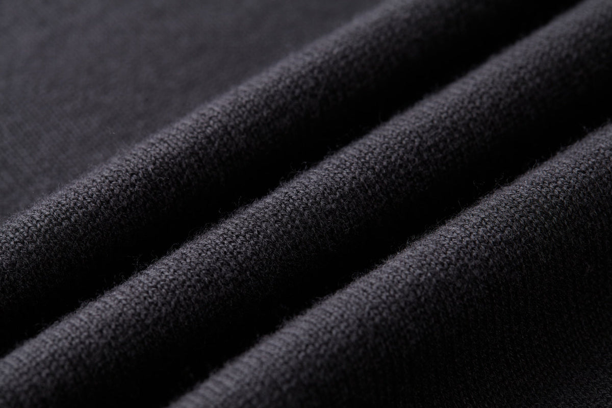 CD Embroidered Logo Sweater Black Wool Cotton