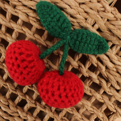 Crochet Market Bag Cherry Grass Woven Bag