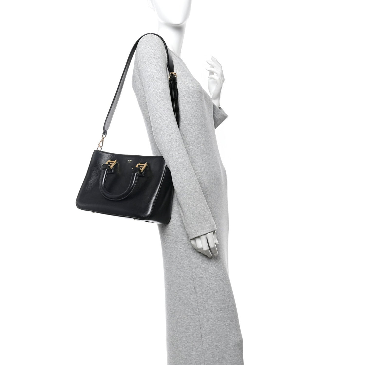 Vitello Glacier Small FF Tote Black