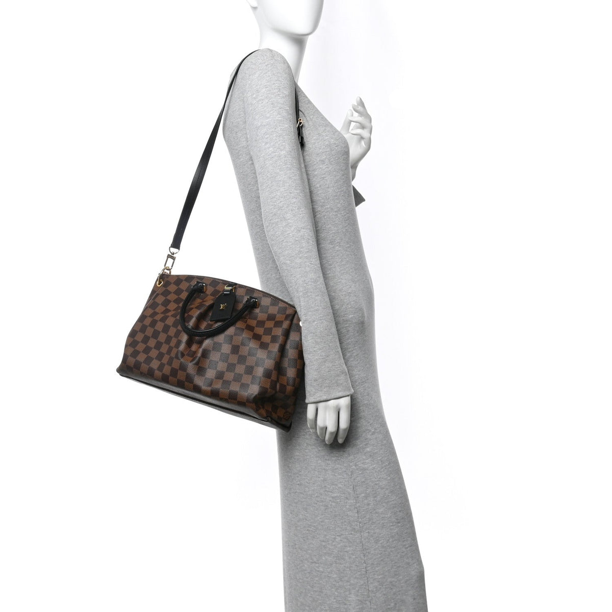 Damier Ebene Odeon Tote MM Black