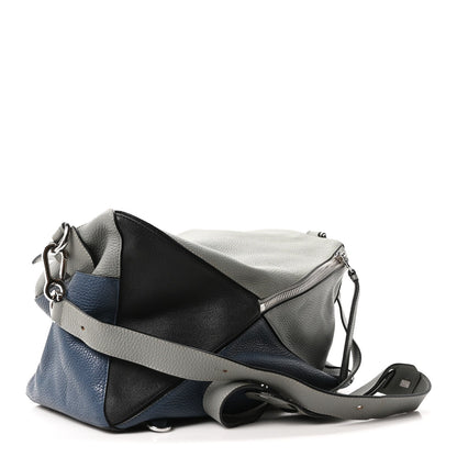 Calfskin Puzzle Bag XL Grey Blue