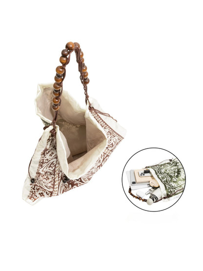 Cosbai - Boho Floral &amp; Plant Shoulder Bag - Spacious &amp; Stylish