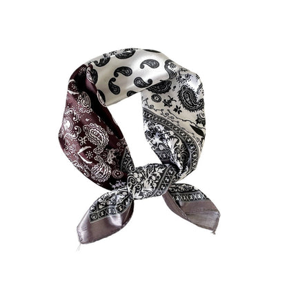 Scarvii - 24" Summer Classic Paisley Print Square Scarf