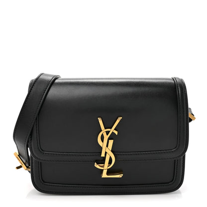 Smooth Calfskin Small Solferino Satchel Black