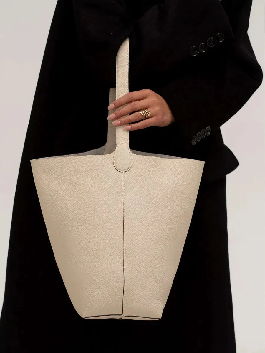 Emilia Medium Binah Bucket Bag in Leather