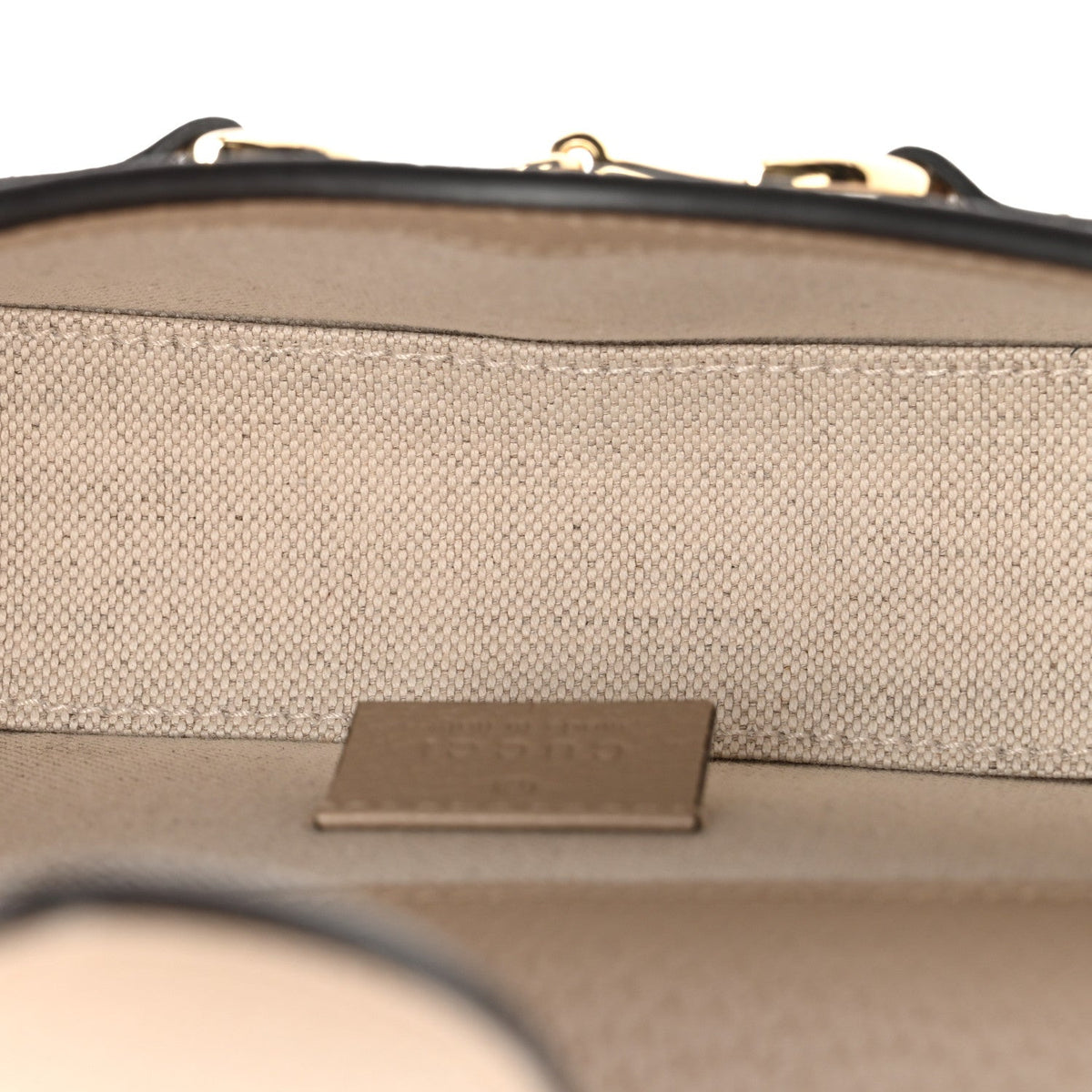 GG Supreme Monogram Textured Dollar Calfskin Mini Horsebit 1955 Shoulder Bag Beige Mystic White Oatmeal