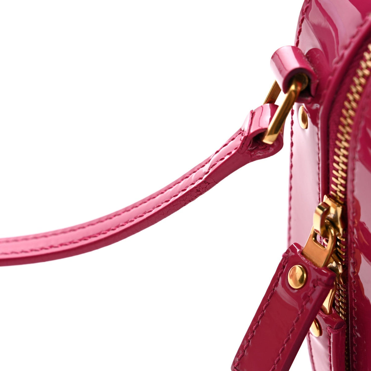 Patent Matelasse Monogram Toy Vicky Camera Bag Freesia