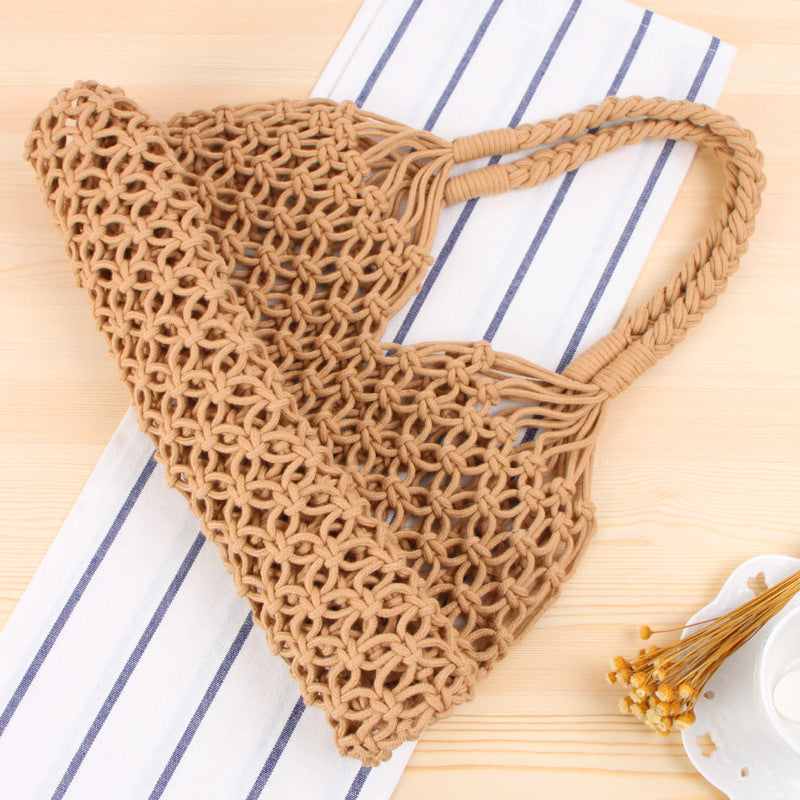 Crochet Market Bag Beach Bag With Net