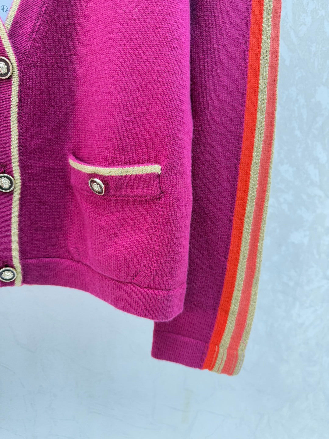 Chanel 2025 Cardigan Purple Wool 716294