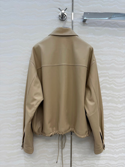 Prada Jacket Brown Leather 341211