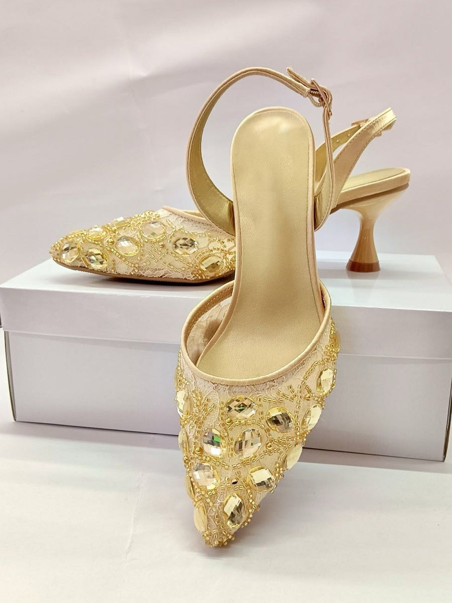Heidi Colorful Rhinestone High Heels