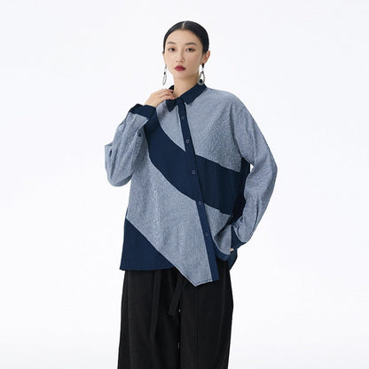 Irregular Design Long-Sleeved Shirt