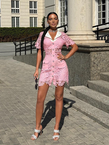 Lumi Mini Dress In Pink