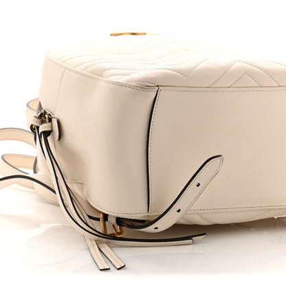 Calfskin Matelasse GG Marmont Dome Backpack White