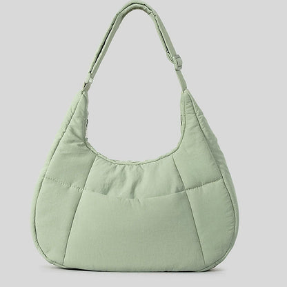 Casual Puffer Crescent Shoulder Crossbody Bag