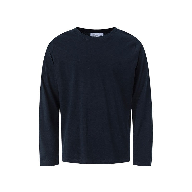 Solid Color Crew Neck Long Sleeve T-Shirt