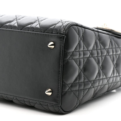 Lambskin Cannage Medium Lady Dior Black