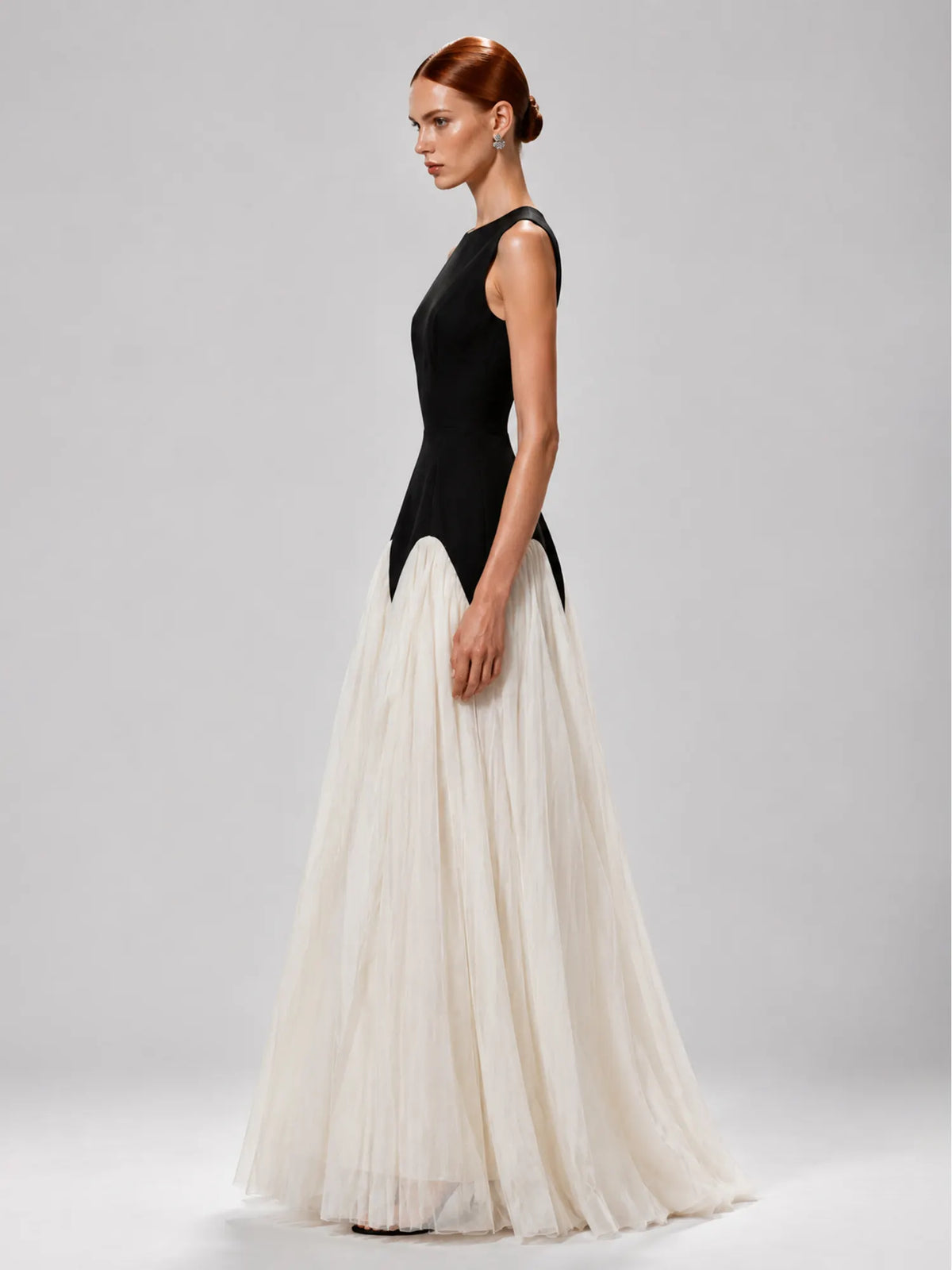 Sienna Pleated Panel Sleeveless Midi Dress