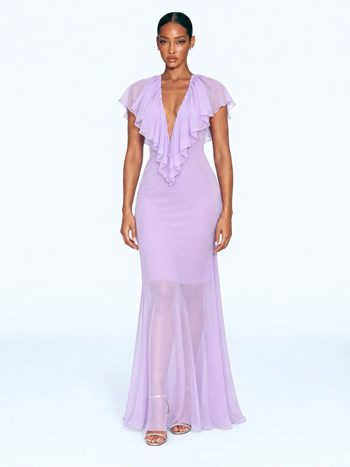 Emily Cascade Ruffle Maxi Dress
